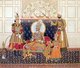 India: Bahadur Shah II enthroned with Mirza Fakhruddin. Opaque watercolor, ink, and gold on paper by Gulam Ali Khan (fl. 1817-1855), c. 1837-1838